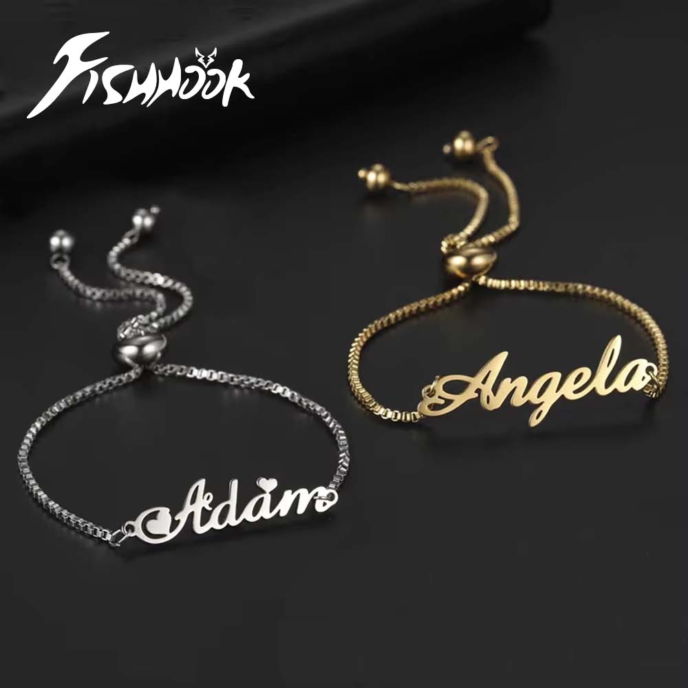 Men Accessories Gift Box - Couple Personalized Name Bracelet Custom Gift