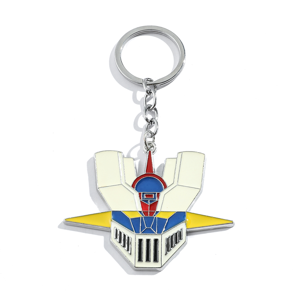Men Accessories Logo - Anime Cartoon Warrior Robot Logo Keychain