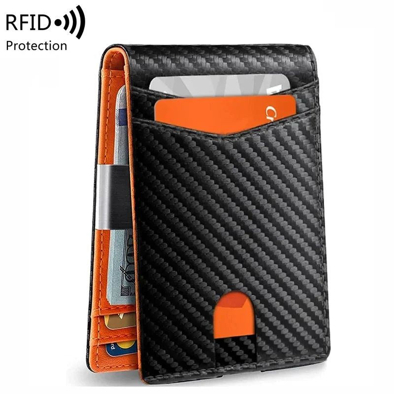 Money Clip Slim - Carbon Fiber Men Wallets Credit Card