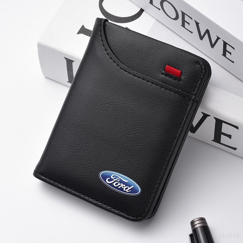 Bifold Leather Wallet - Leather Wallet Driver's License ID Card