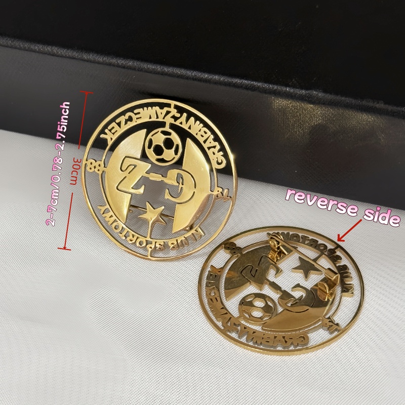 Custom Logo Brooch Simple Crea - Men Accessories Logo review and price