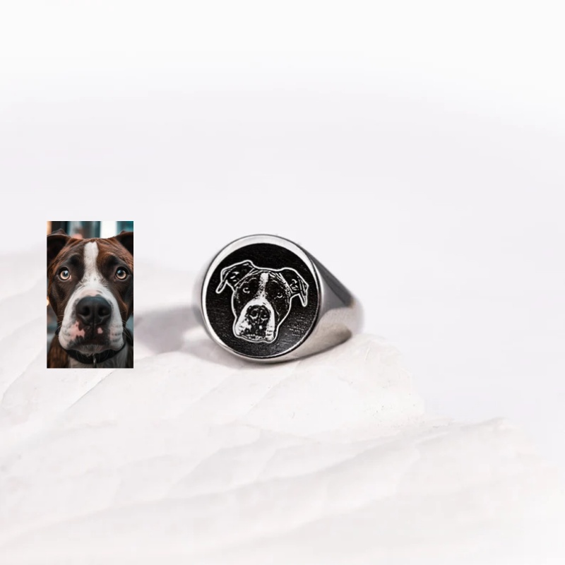 Custom Engrave Photo Signet Ri - Men Accessories Photos review and price