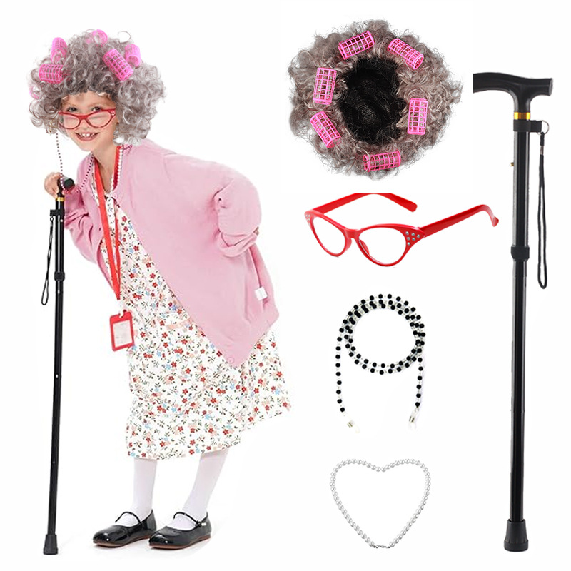 5 Pieces Old Lady Costume Set  - Men'S Accessories In The 1920S review and price