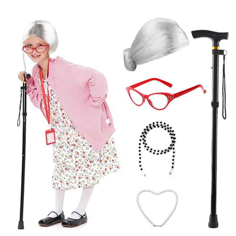 5 Pieces Old Lady Costume Set  - Men'S Accessories In The 1920S review and price
