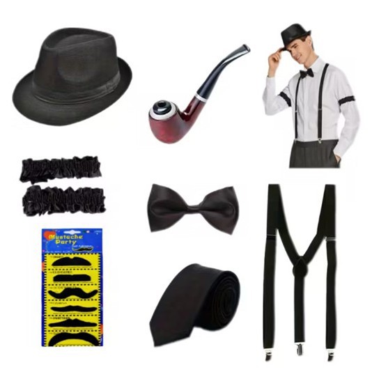 1920s Mens Gatsby Gangster Cos - Men'S Accessories In The 1920S review and price