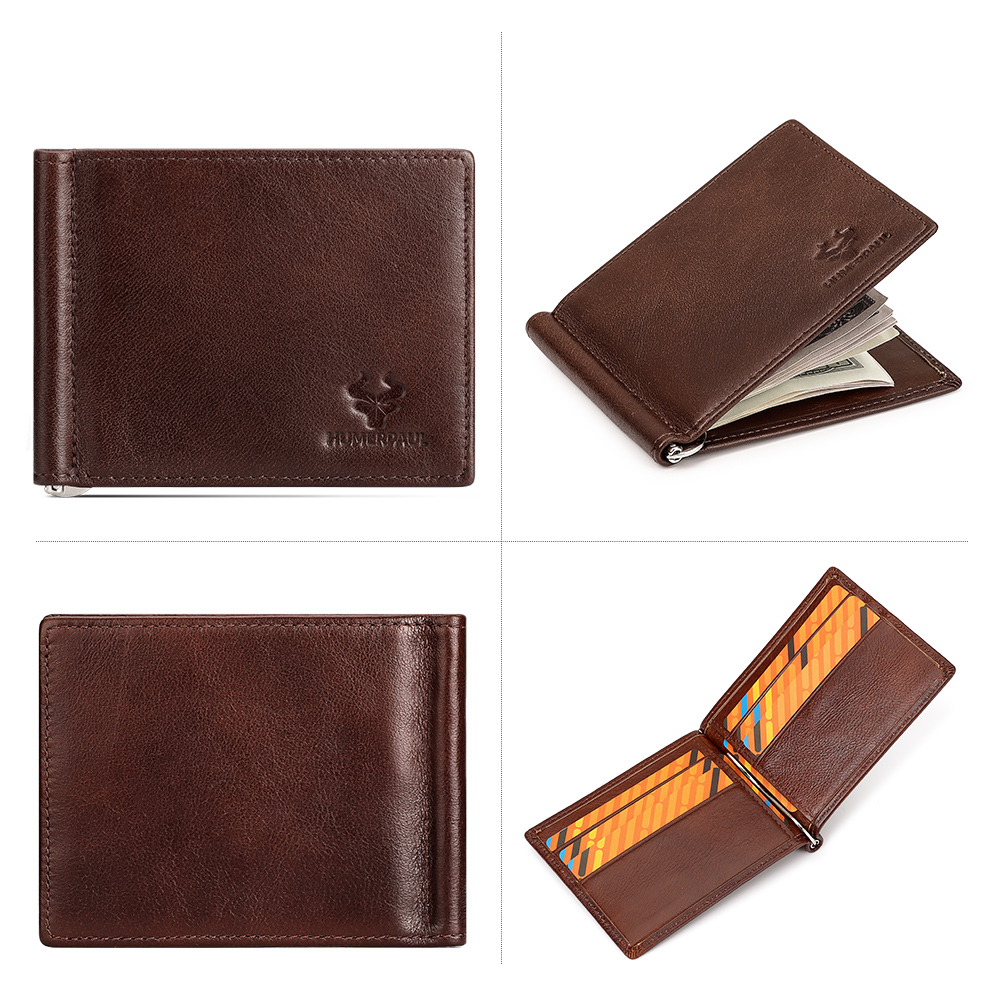 Genuine Leather Mens Slim Wall - Money Clip Slim review and price