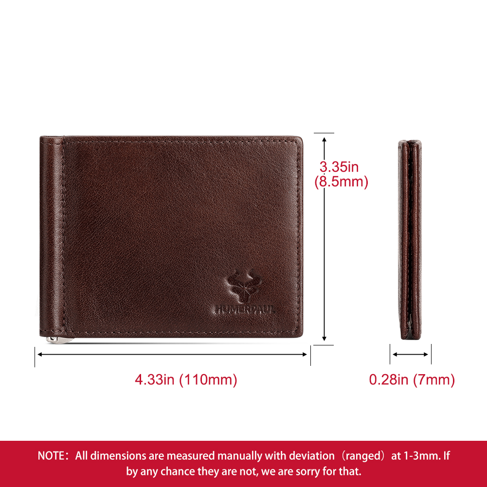 Genuine Leather Mens Slim Wall - Money Clip Slim review and price