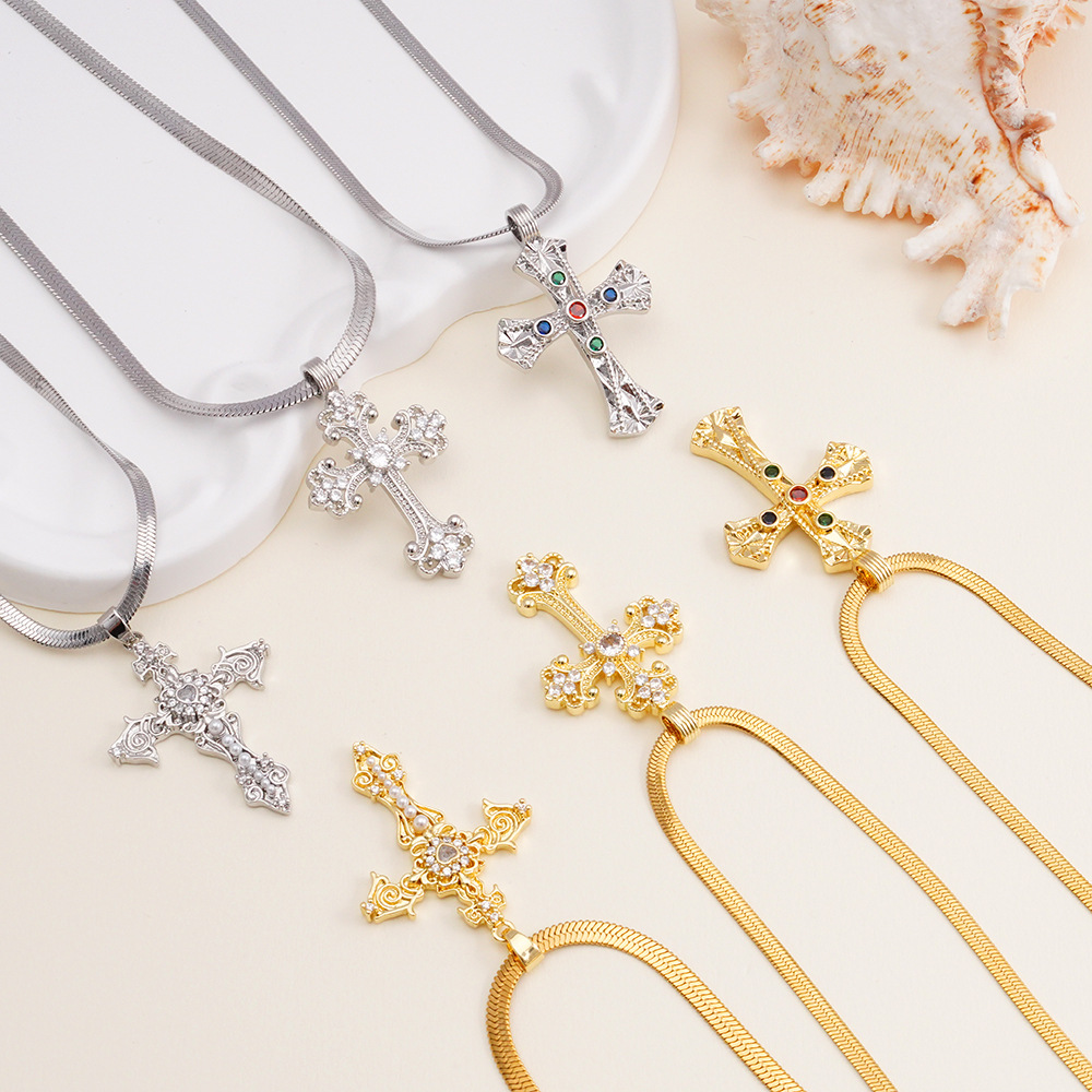 Vintage Vine Cross Pendant Nec - Men Accessories Photos review and price