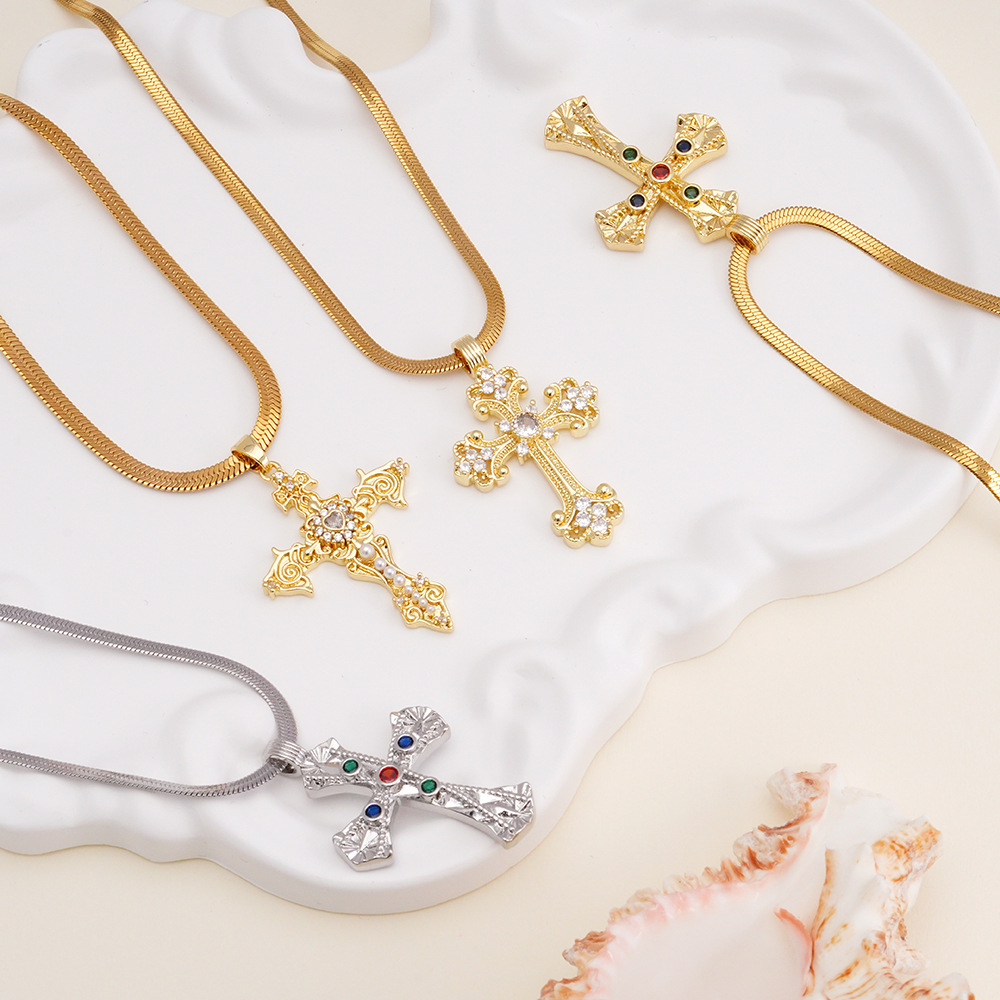 Vintage Vine Cross Pendant Nec - Men Accessories Photos review and price
