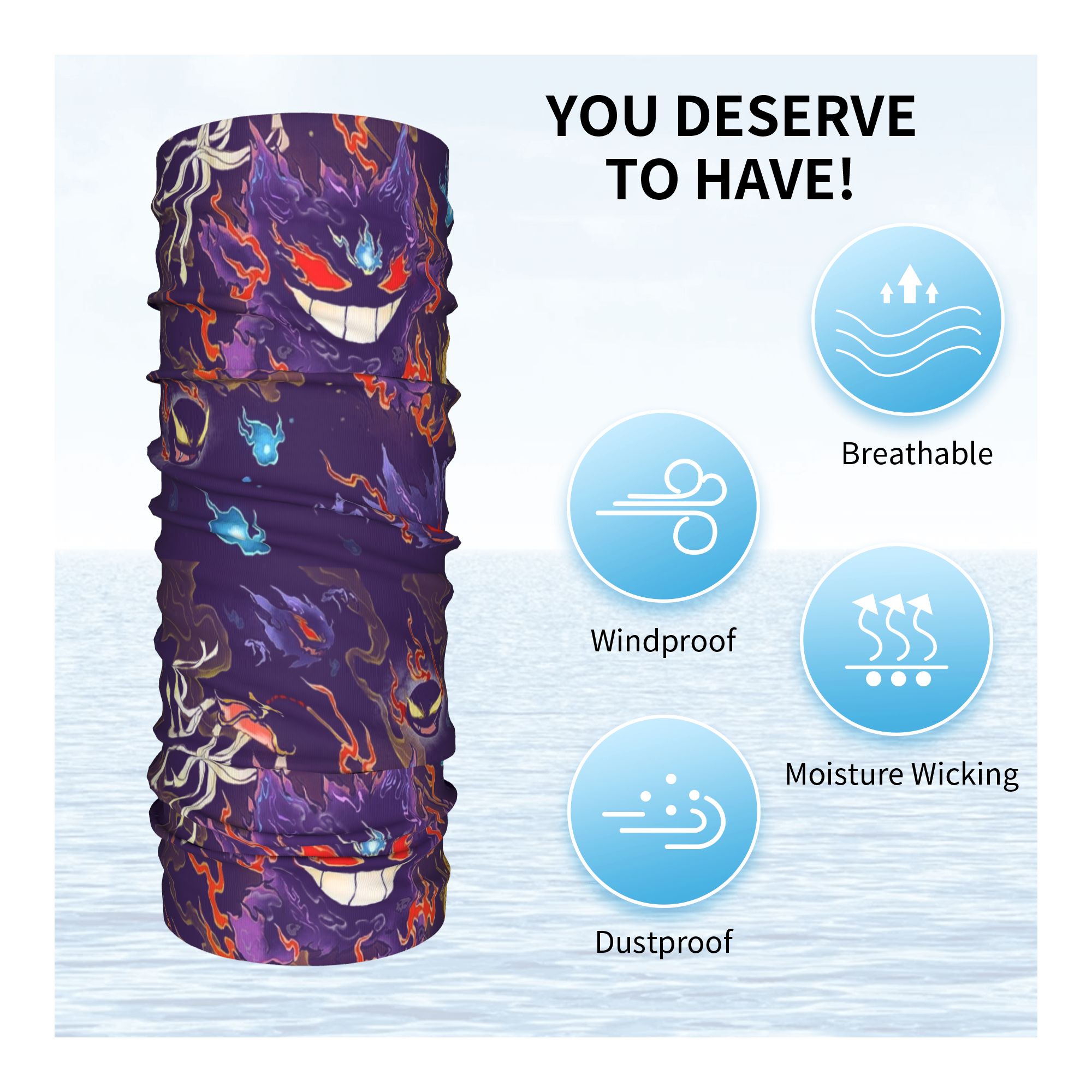 Custom Pokemoned Gengars Banda - Men Accessories For Neck review and price