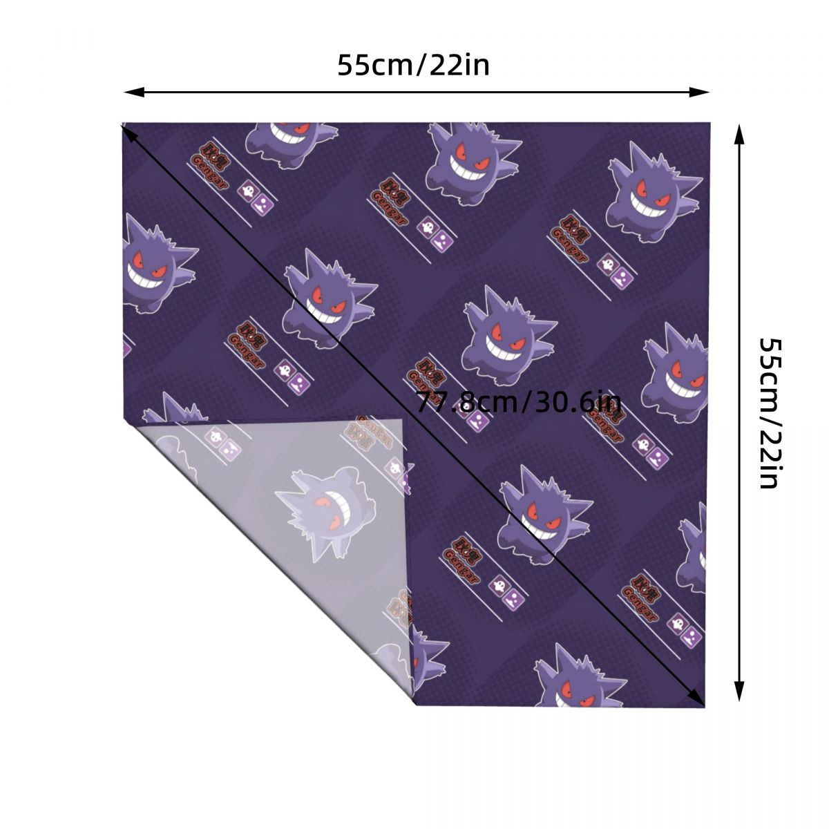55CM Pokemoned Gengars Bandana - Men Accessories For Neck review and price
