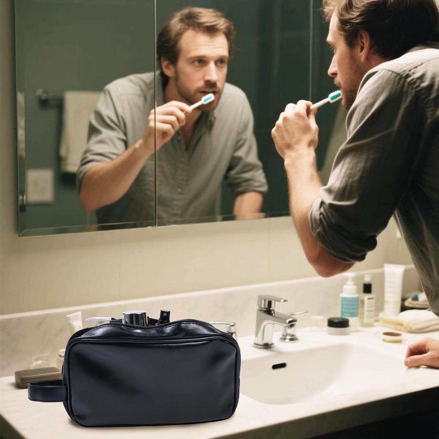 Men Large Travel Dopp Kit Toil - Men Accessories Kit Bag review and price