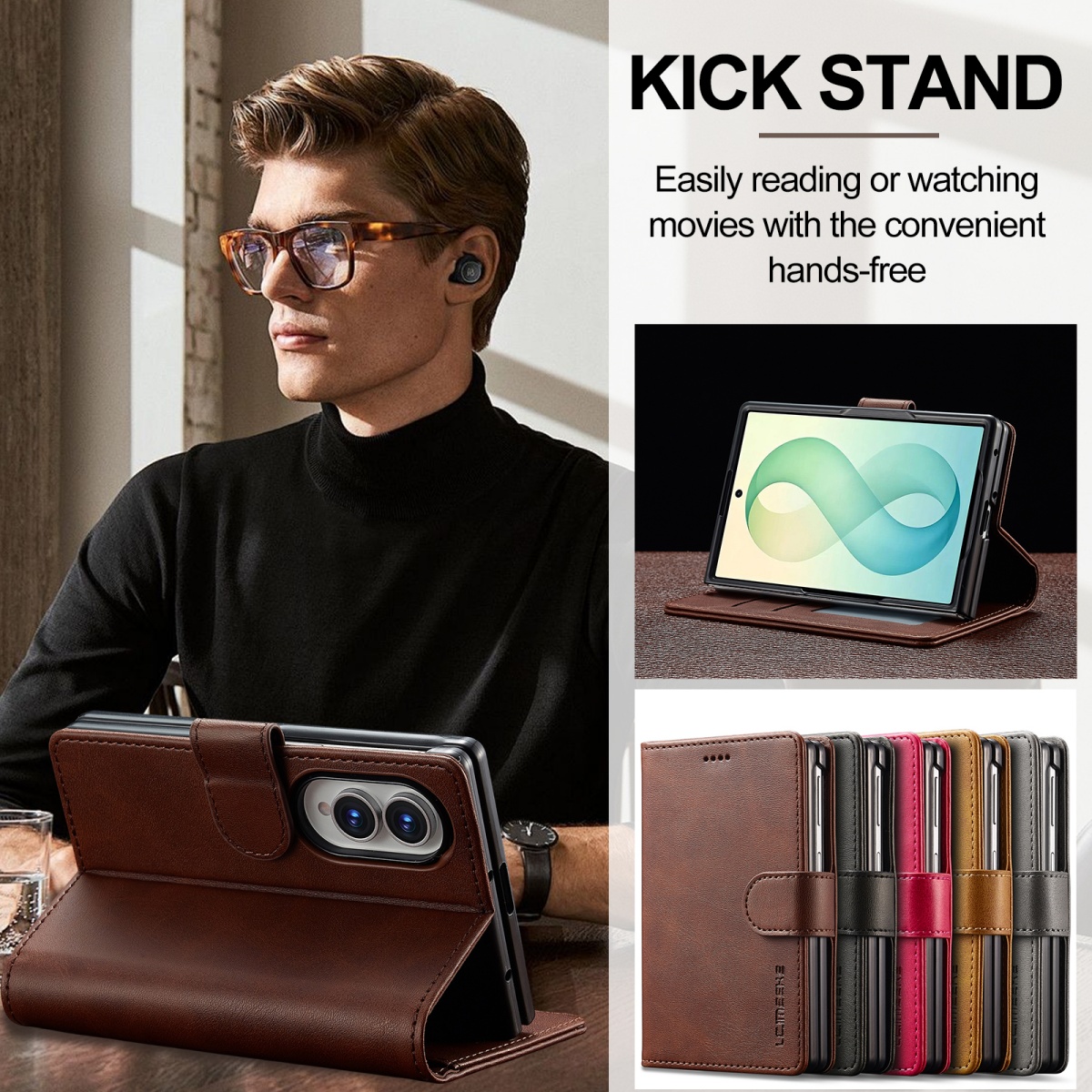 Shockproof for Samsung Galaxy  - Bifold Leather Wallet review and price