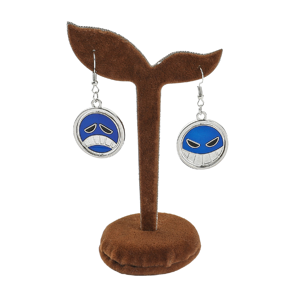 Creative Rotatable Smiling Fac - Men Accessories Earrings review and price