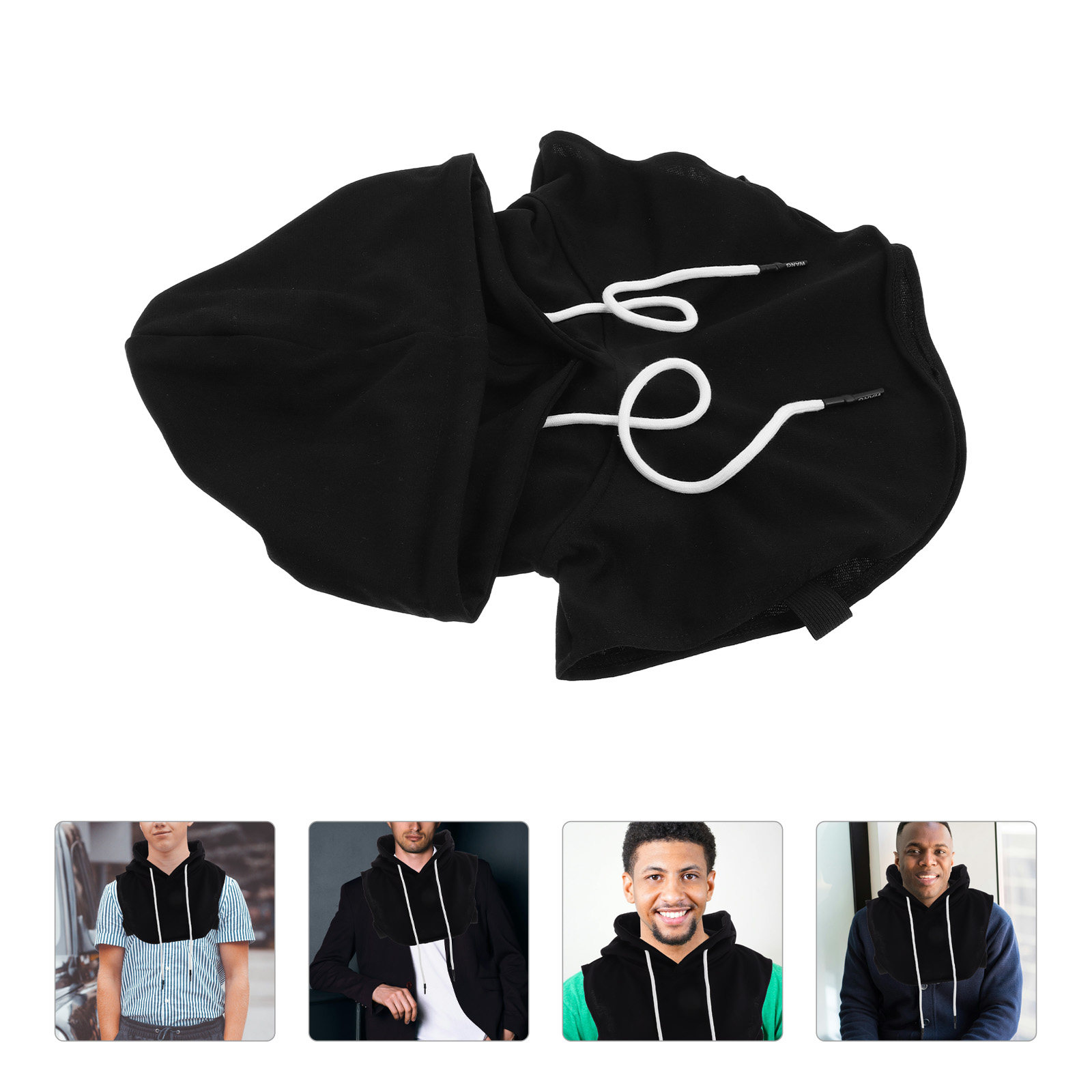 Hooded Fake Collar Accessory f - Men Accessories For Neck review and price