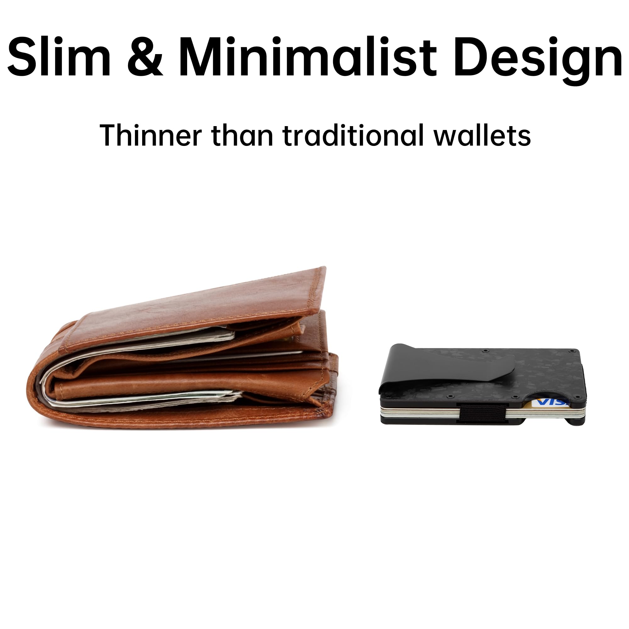 Carbon Fiber Wallet, Metal Mon - Card Case Minimalist review and price
