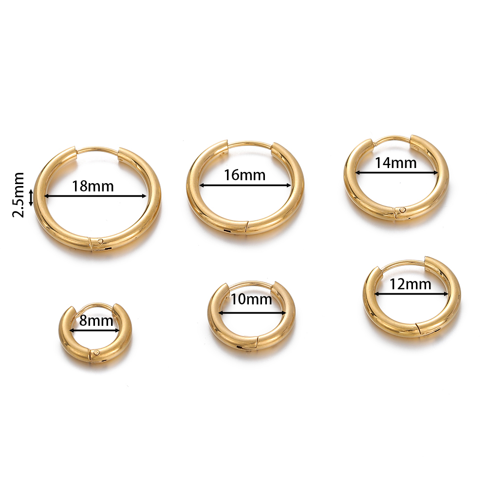 2 pcs 8/10/12/14/16/18mm Stain - Men Accessories Earrings review and price