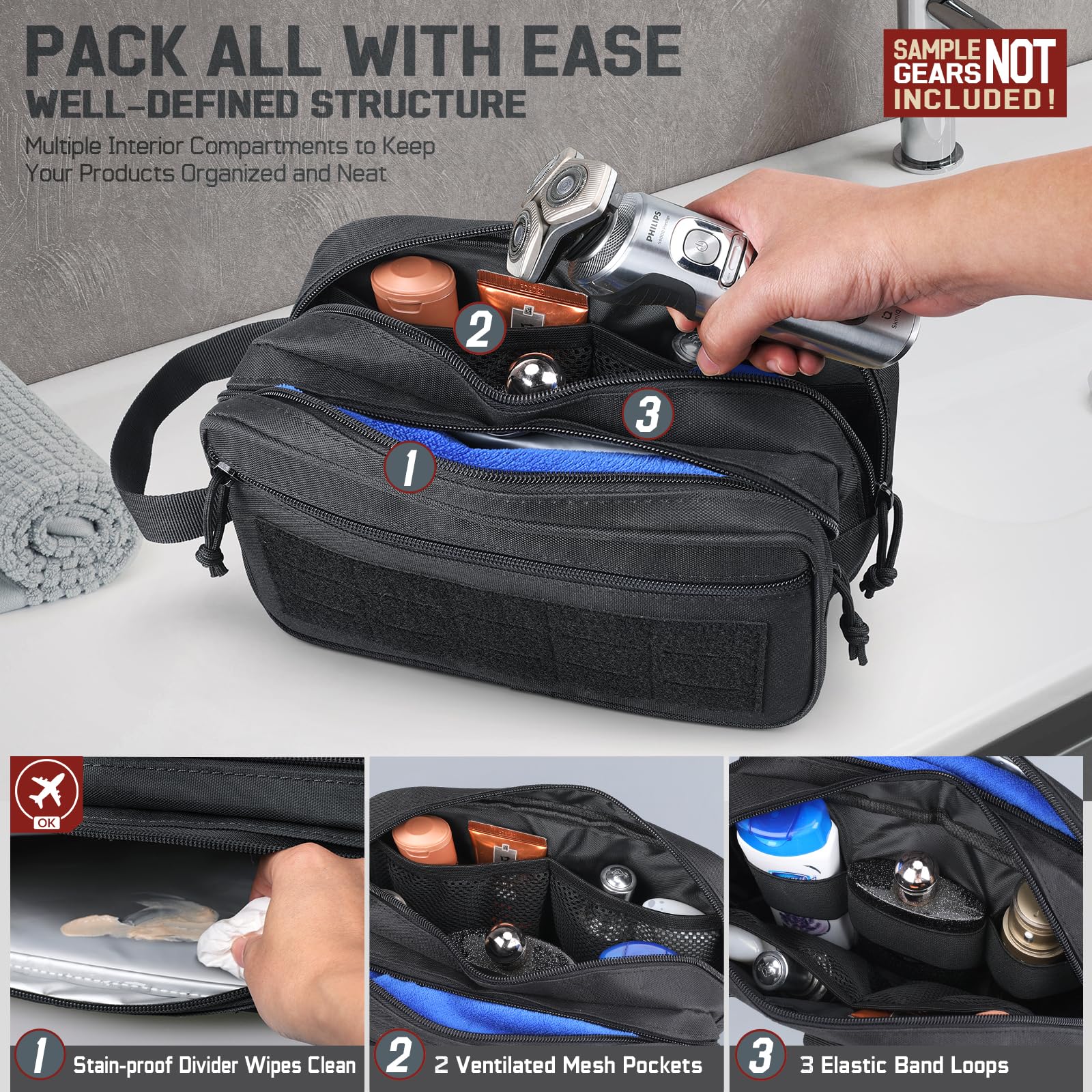 Tactical Toiletry Bag for Men, - Men Accessories Kit Bag review and price