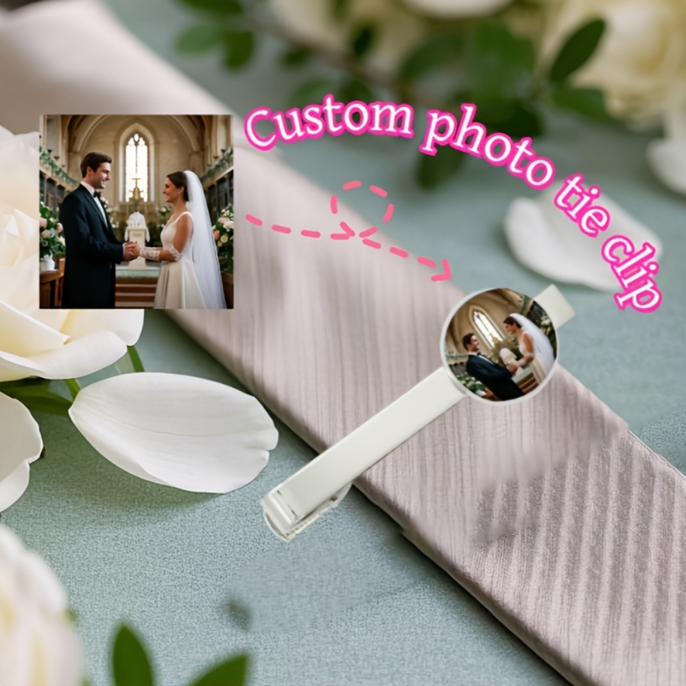 Custom Photo Engraved Text Tie - Men Accessories Photos review and price