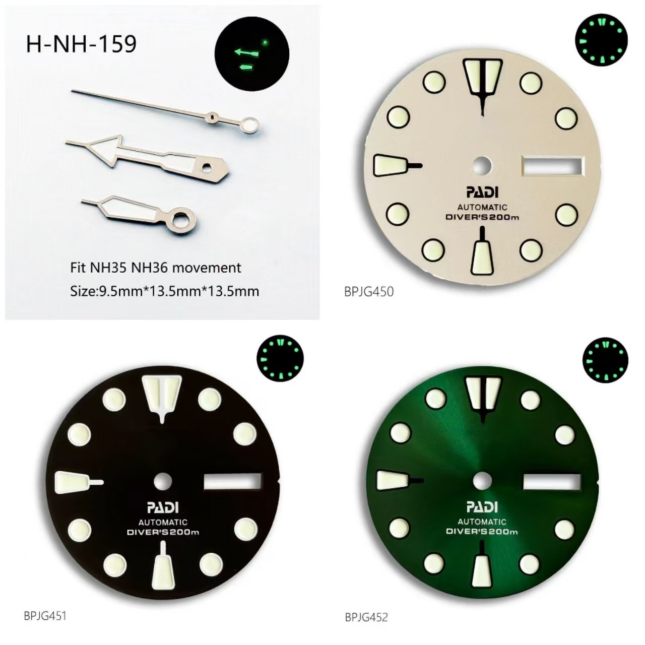 Hot selling 28.5mm NH36 PADI S - Men Accessories Logo review and price