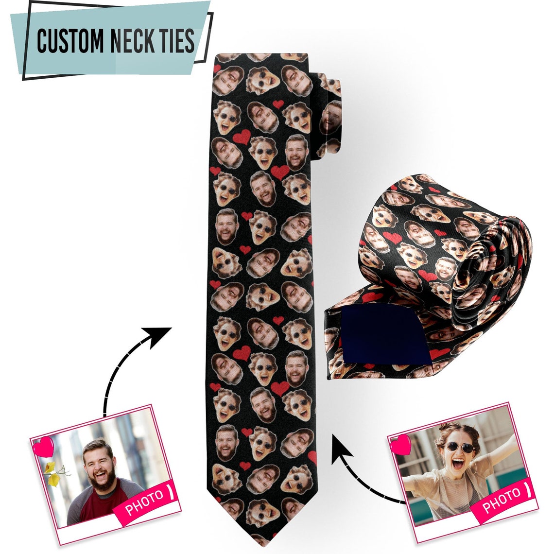 Personalize Your Photo Tie Fac - Men Accessories Photos review and price